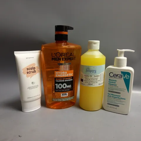 APPROXIMATELY 20 ASSORTED HEALTH AND BEAUTY PRODUCTS TO INCLUDE LOREAL MEN EXPERT SHOWER GEL, GEORGIEMANE SCALP SCRUB, CERAVE BLEMISH CONTROL CLEANSER 
