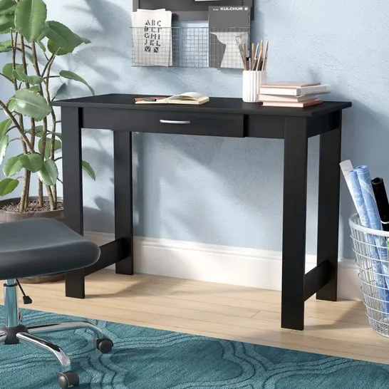 FURINNO BLACK WRITING DESK WITH DRAW