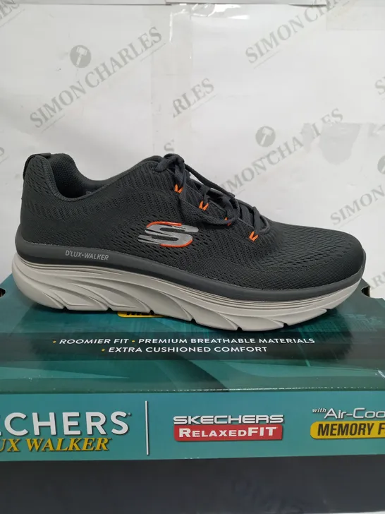 BOXED SKETCHERS D'LUX WALKER IN GREY - SIZE 10