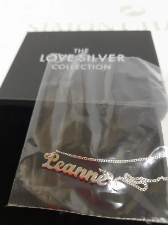 THE LOVE SILVER COLLECTION PERSONALISED SILVER NECKLACE RRP £29