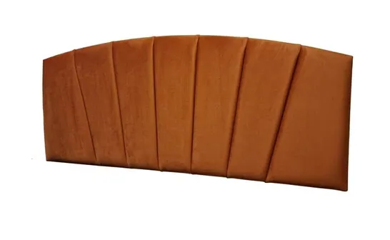 BAGGED LEEVAN UPHOLSTERED HEADBOARD IN ORANGE - FOR 135cm BED (1 BOX)