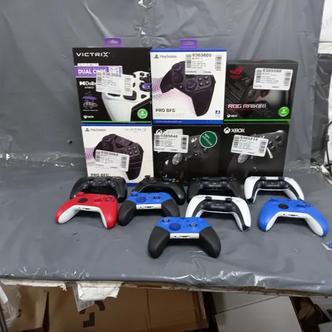 15 ASSORTED GAMING CONTROLLERS TO INCLUDE PLAYSTATION AND XBOX