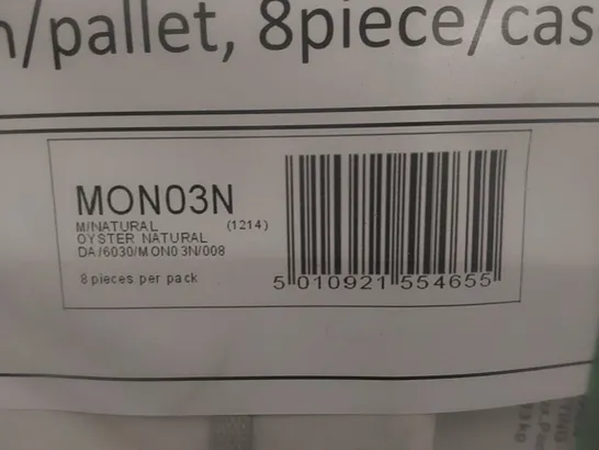 PALLET TO CONTAIN APPROX 32 X PACKS OF JOHNSON TILES MODERN OYSTER NATURAL PORCELAIN FLOOR & WALL TILES - 8 TILES PER PACK // TILE SIZE: 600 x 300 x 10mm