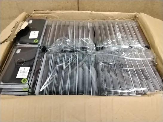 BOX CONTAINING APPROXIMATELY 250 BOXED SEALED IPHONE XR CASES IN BLACK