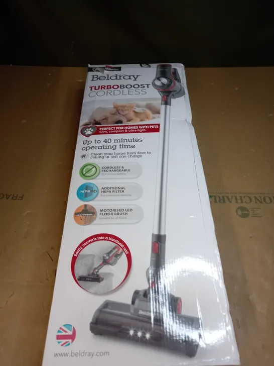 BELDRAY TURBO BOOST CORDLESS HOOVER 