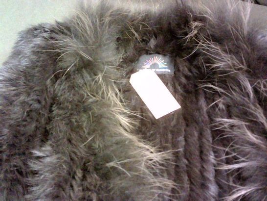 COLOURS OF SUNSHINE BROWN FAUX FUR GILET - 10