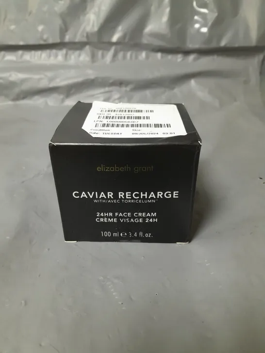 SEALED ELIZABETH GRANT CAVIAR RECHARGE 24HR FACE CREAM 100ML