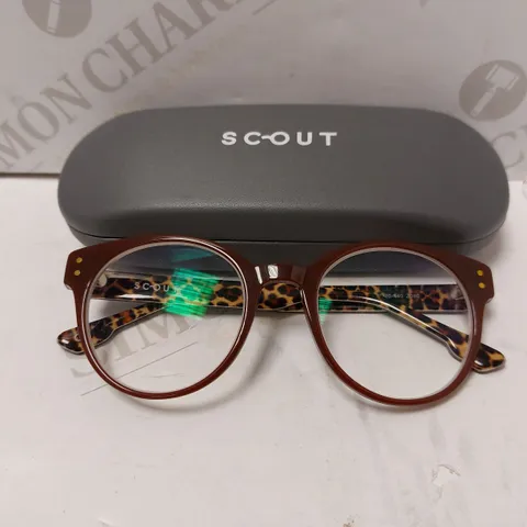 SCOUT Emelia SOLID BROWN ROUND SUNGLASSES 