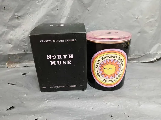 CRYSTAL & STONE INFUSED NORTH MUSE SCENTED CANDLE 