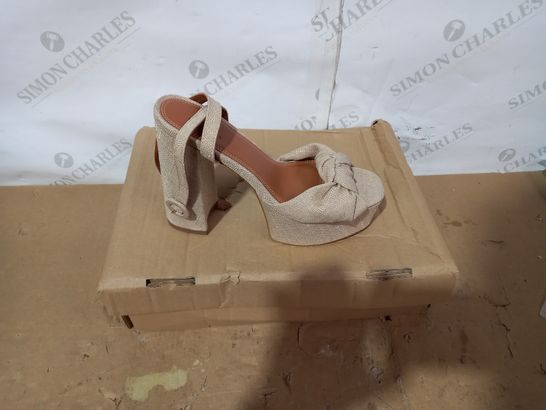 BOXED PAIR OF ASOS HIGH HEELS SIZE 4