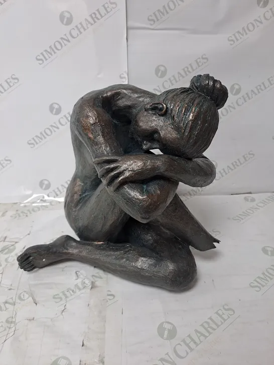 MY GARDEN STORIES AGED BRONZE EFFECT SCULPTURE