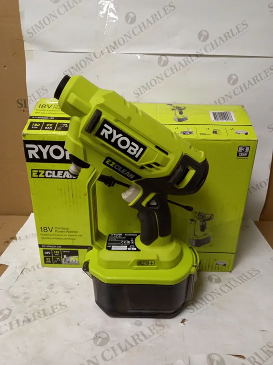 RYOBI 18V ONE+ CORDLESS EZCLEAN POWER WASHER