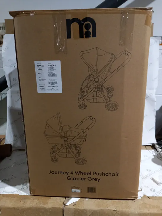 BOXED JOURNEY 4 WHEEL PUSHCHAIR IN GLACIER GREY 