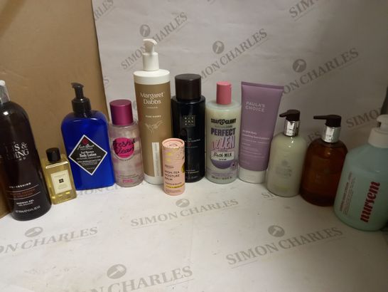 LOT OF APPROXIMATELY 12 ASSORTED BATH & BODY ITEMS, TO INCLUDE JO MALONE, SOAP & GLORY, RITUALS, ETC