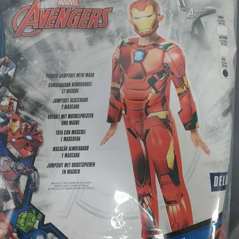 MARVEL AVENGERS DELUXE IRON MAN KID'S COSTUME SIZE LARGE (7-8 YEARS)