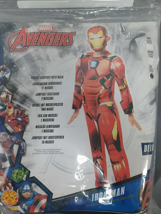 MARVEL AVENGERS DELUXE IRON MAN KID'S COSTUME SIZE LARGE (7-8 YEARS)