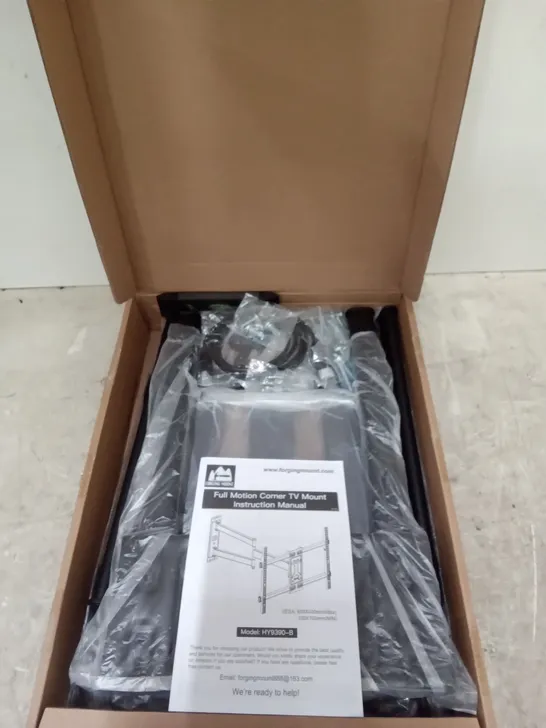 BOXED FULL MOTION CORNER TV MOUNT 600 X 400MM 