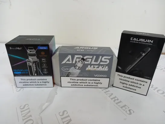 APPROXIMATELY 20 VAPES & E-CIGARETTES TO INCLUDE FREEMAX MAXLIS, ARGUS MTKIT, CALIBURN A2, ETC