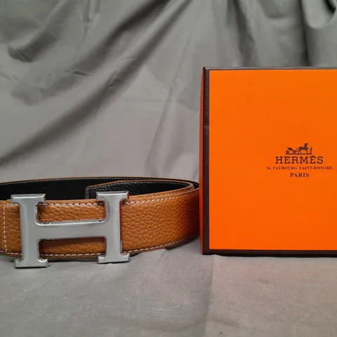 BOXED HERMES PARIS BROWN BELT 