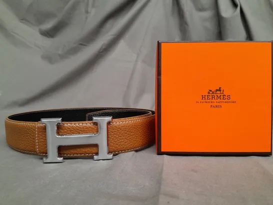 BOXED HERMES PARIS BROWN BELT 