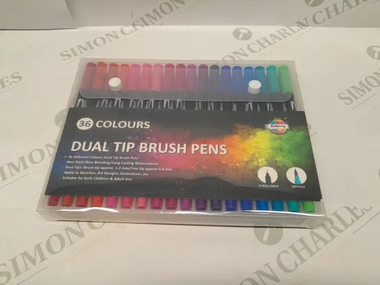 EIGHT PACKS OF BRAND NEW SCHERRY 36 COLOURS DUAL TIP BRUSH PENS