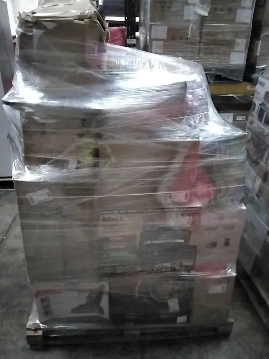 PALLET OF APPROXIMATELY 29 UNPROCESSED RAW RETURN HOUSEHOLD AND ELECTRICAL GOODS TO INCLUDE; BBQ GRILL, VAX, AIR FRYER, CORDLESS HANDVAC