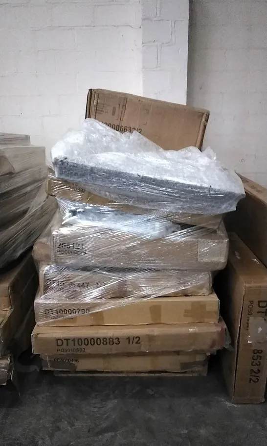 PALLET OF ASSORTED BOXED DINING FURNITURE PARTS