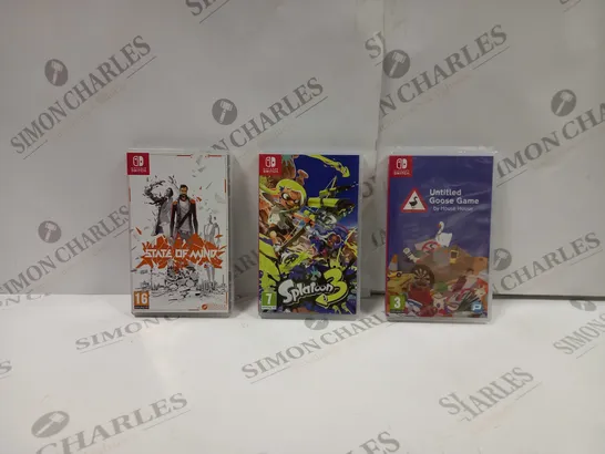 3 X ASSORTED NINTENDO SWITCH GAMES 