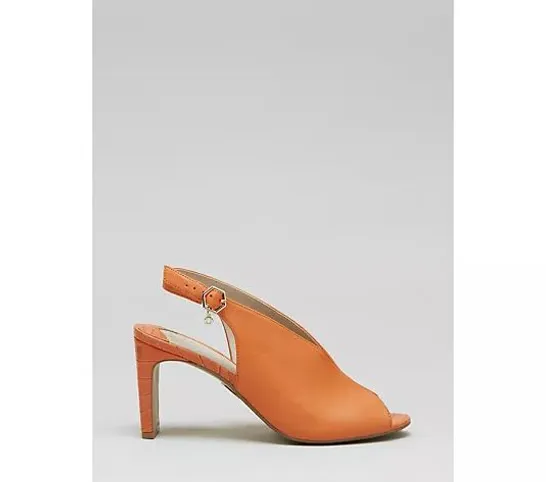 MODA IN PELLE CHRISSI SLINGBACK SANDAL- ORANGE SIZE 7