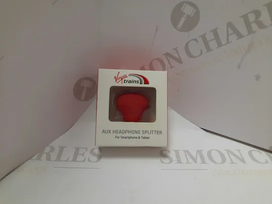 BOX OF APROX 10 VIRGIN TRAINS AUX HEADPHONES SPLITTERS 3.5MM