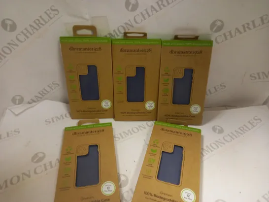 BOX OF 5 GRENAN 100% BIODEGRADEABLE PHONE CASES FOR VARIOUS IPHONES