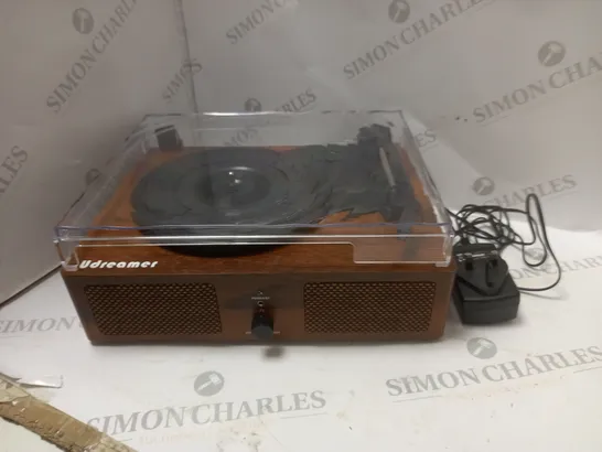 BOXED BROWN TURN TABLE PLAYER