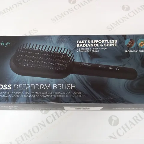 BOXED REVAMP PROGLOSS DEEPFORM BRUSH CERAMIC STRAIGHTENING BRUSH BR-2000-EU