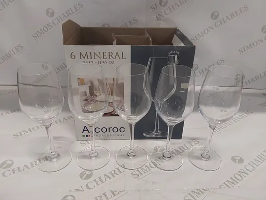 BOX OF 5x WINE GLASSES