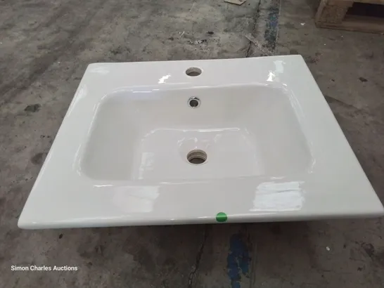 BOXED CANELLI CERAMIC SINGKE TAP VANITY BASIN WHITE 500 × 400mm