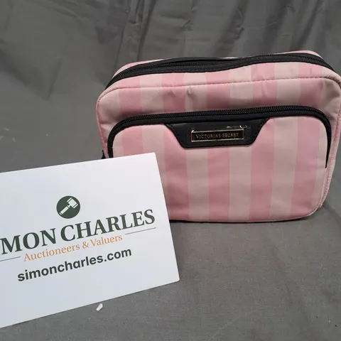 VICTORIA'S SECRET PINK STRIPPED TOILETRY BAG 