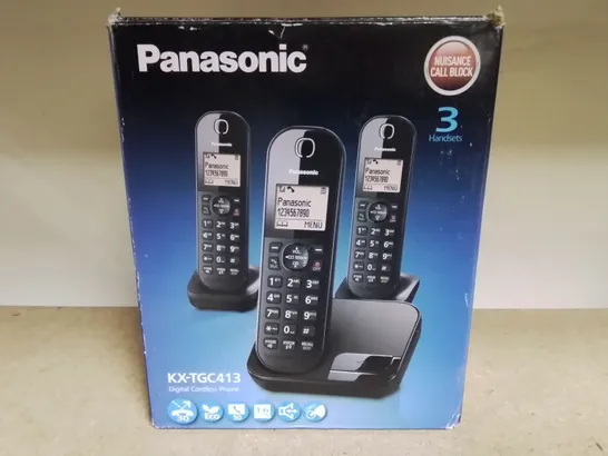 LOT OF 8 PANASONIC KX-TGC413 DIGITAL CORDLESS PHONES 