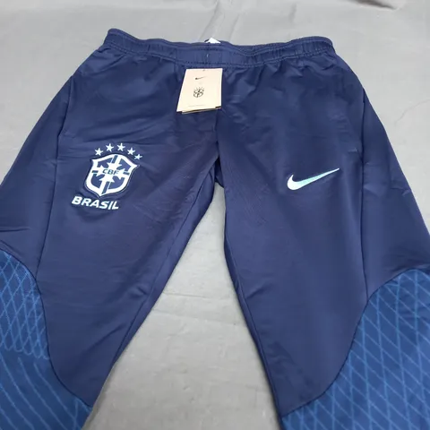 NIKE DRI FIT NAVY BRAZIL TRACKSUIT PANTS - SMALL