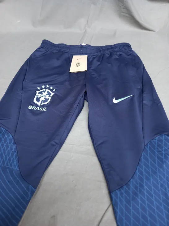 NIKE DRI FIT NAVY BRAZIL TRACKSUIT PANTS - SMALL