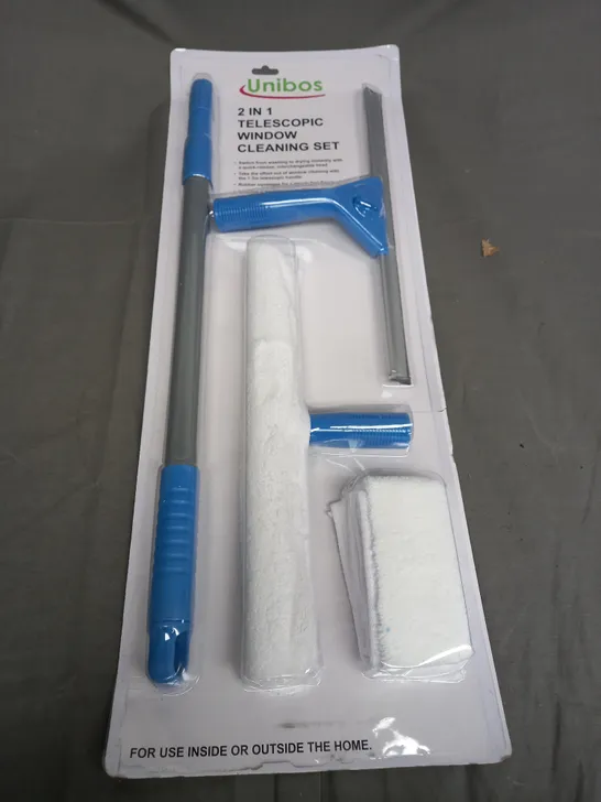UNIBOS 2-IN-1 TELESCOPIC WINDOW CLEANING SET