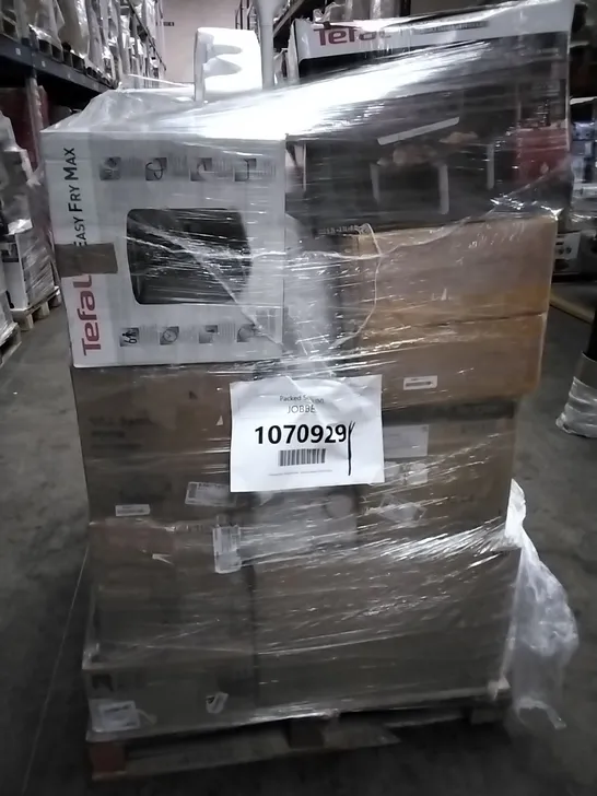 PALLET OF APPROXIMATELY 24 UNPROCESSED RAW RETURN HOUSEHOLD AND ELECTRICAL GOODS TO INCLUDE; TEFAL, VAX, SHARK, KENWOOD