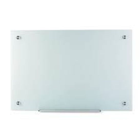 BOXED WALL MOUNTED MAGNETIC GLASS BOARD WHITE