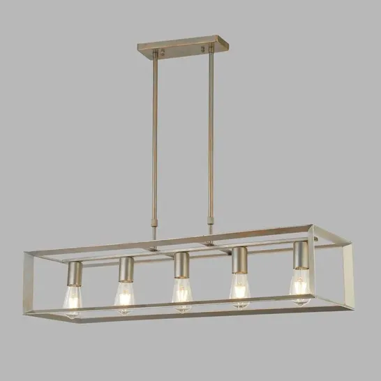 BOXED ALONDRA  5 - LIGHT RECTANGULAR PENDANT 