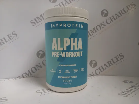 MY PROTEIN ALPHA PRE-WORKOUT BLUE RASPBERRY FLAVOUR 600G