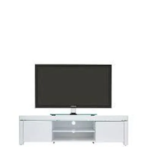 BOXED GRADE 1 ATLANTIC GLOSS TV UNIT WHITE (1 BOX)