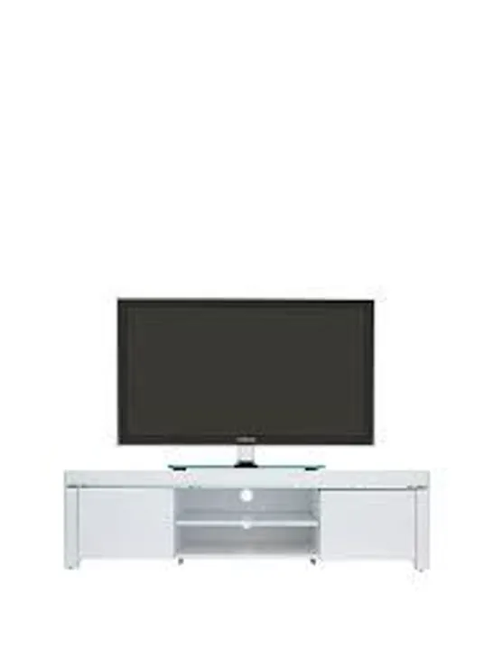 BOXED GRADE 1 ATLANTIC GLOSS TV UNIT WHITE (1 BOX) RRP £249