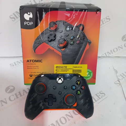 BOXED ATOMIC CARBON WIRED XBOX CONTROLLER