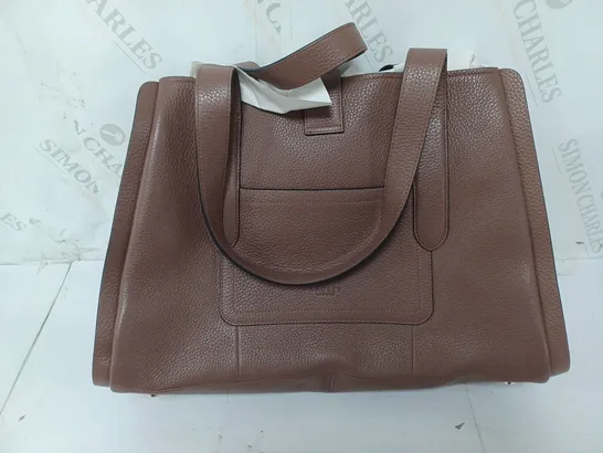 RADLEY LONDON SLOANE STREET LARGE ZIP TOP SHOULDER BAG IN WALNUT