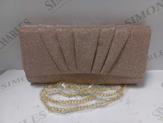 ROLAND CARTIER MINI CHAIN BAG IN ROSE GOLD COLOUR W. GLITTER EFFECT