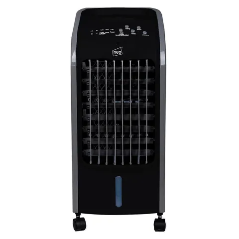 BOXED NEO 4 LITRE 80W OSCILLATING PORTABLE EVAPORATIVE COOLER FAN WITH REMOTE - BLACK (1 BOX)